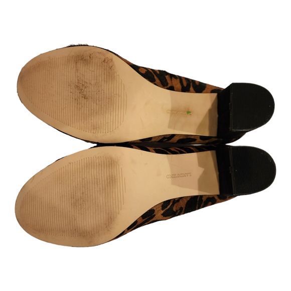 LAND'S END Calf hair and Black Suede leather Leopard print heels SIZE 6.5M - Picture 10 of 12